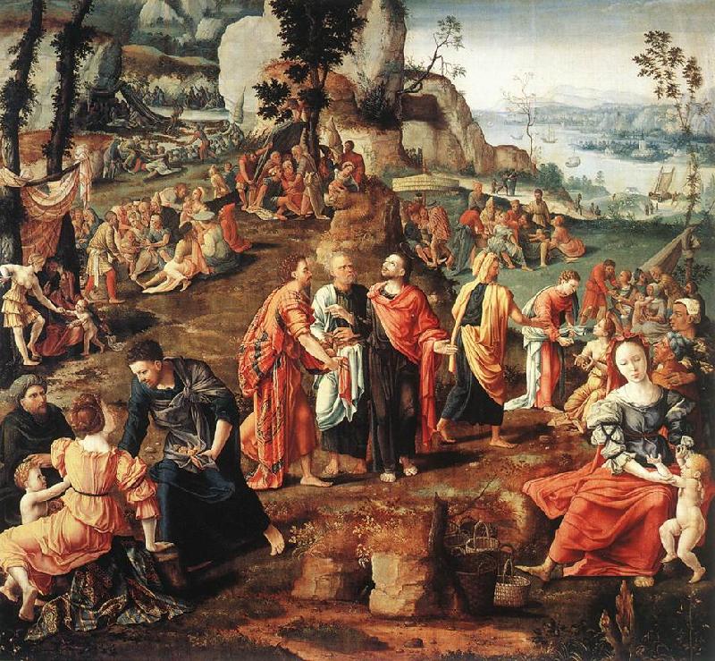 LOMBARD, Lambert The Miracle of the Loaves and Fishes af Germany oil painting art
